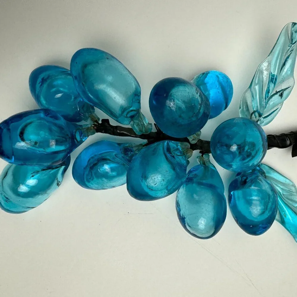 RARE Vintage ART Blue Glass